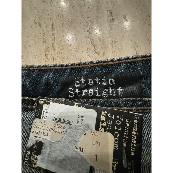 Volcom Womens Static Straight New Size 1 Waist 25 Distressed Rare Medium Wash - Picture 4 of 6
